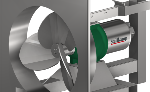 Tauchmotorrührwerk im Zirkulationsrahmen TMR Z