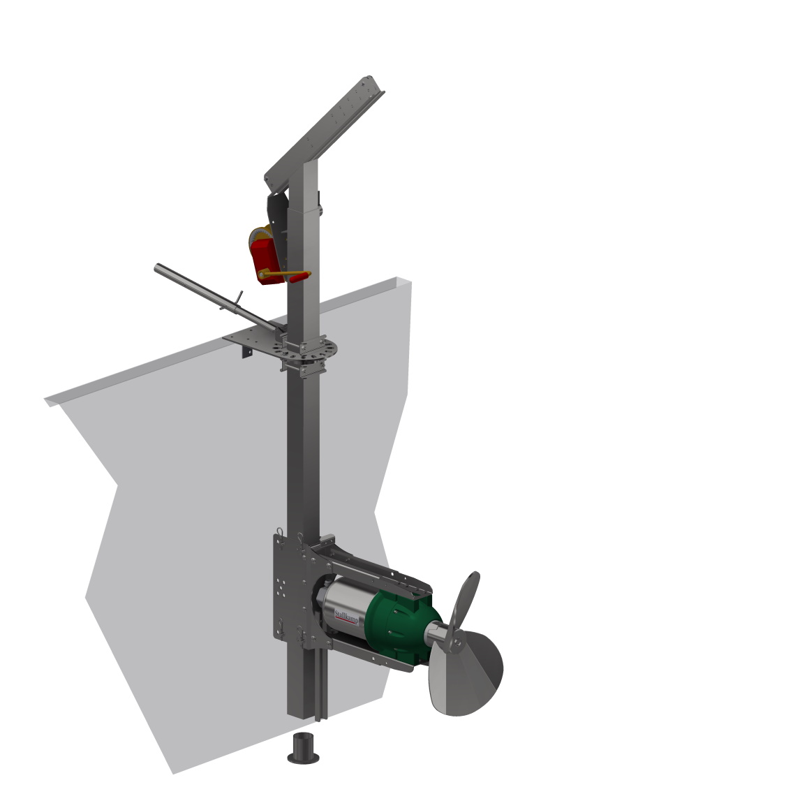 getauchter Güllemixer TMR 3 mit Hebevorrichtung