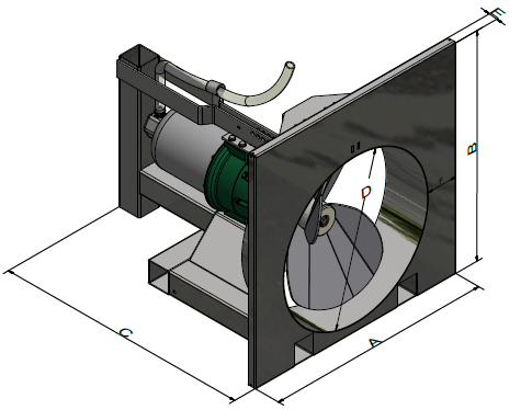 Tauchmotorrührwerk im Zirkulationsrahmen TMR Z Maße