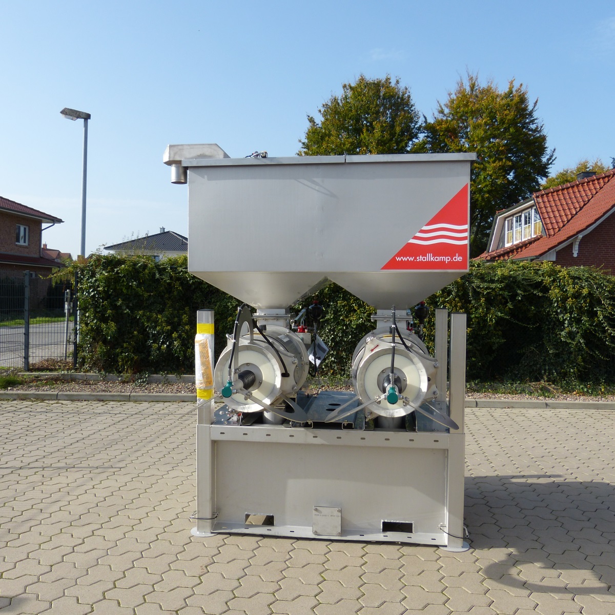 Gärreste separieren mit dem Doppelseparator - Nahaufnahme von vorne