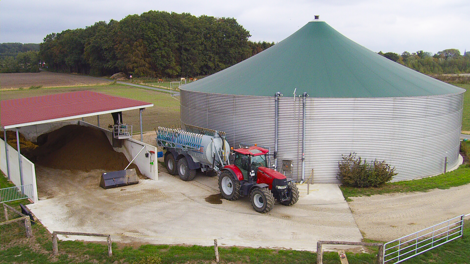 Güllesilo mit Gülle-Separator