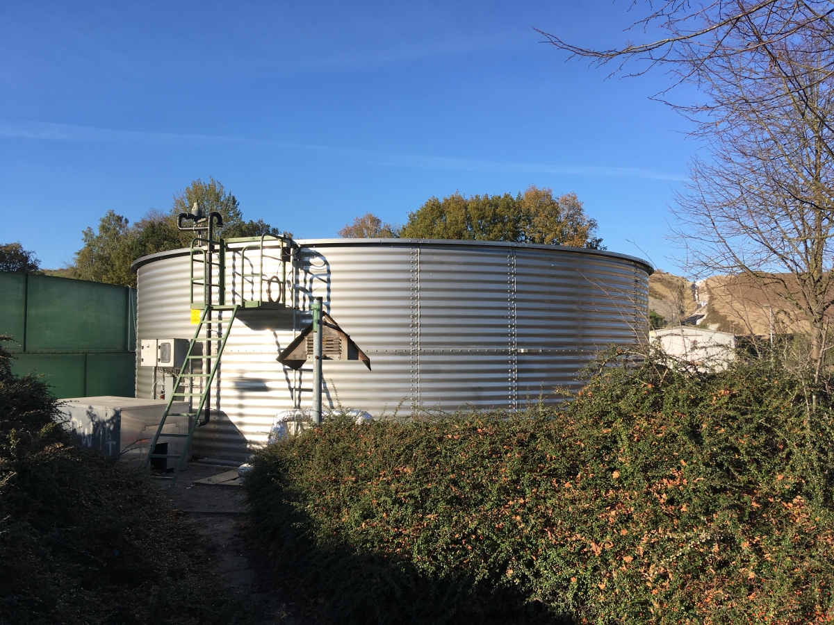 Brauchwasserbehälter aus Edelstahl für Kläranlage